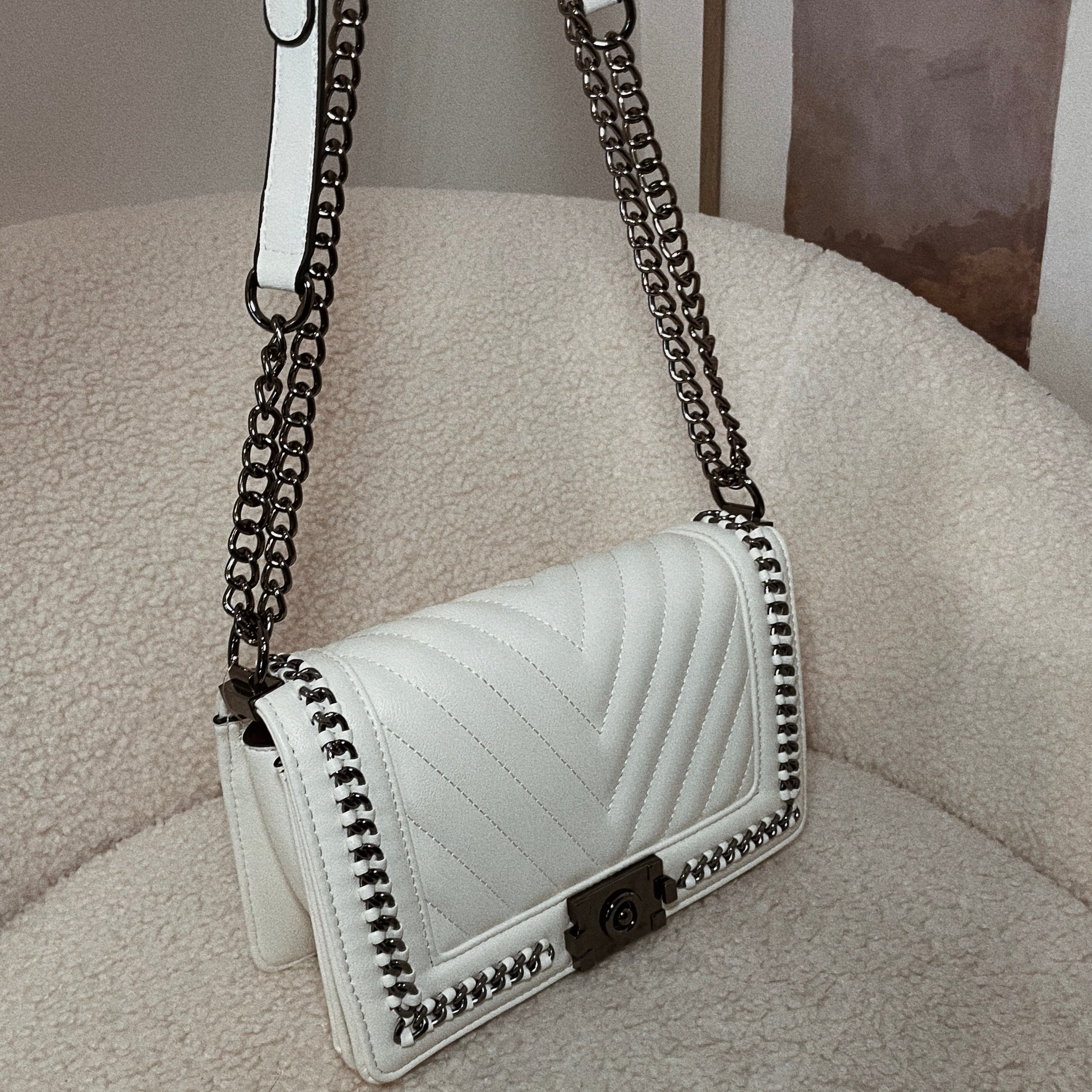 The Glow Up Crossbody Bag Set - White