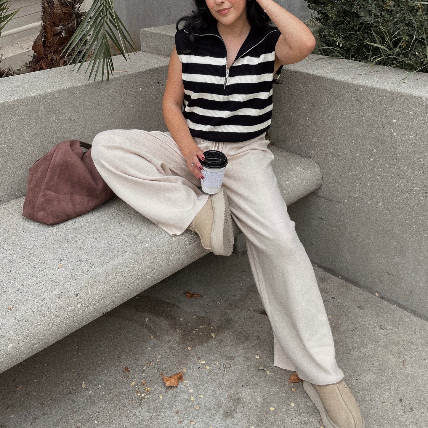 Mara Wide Leg Pants - Cream