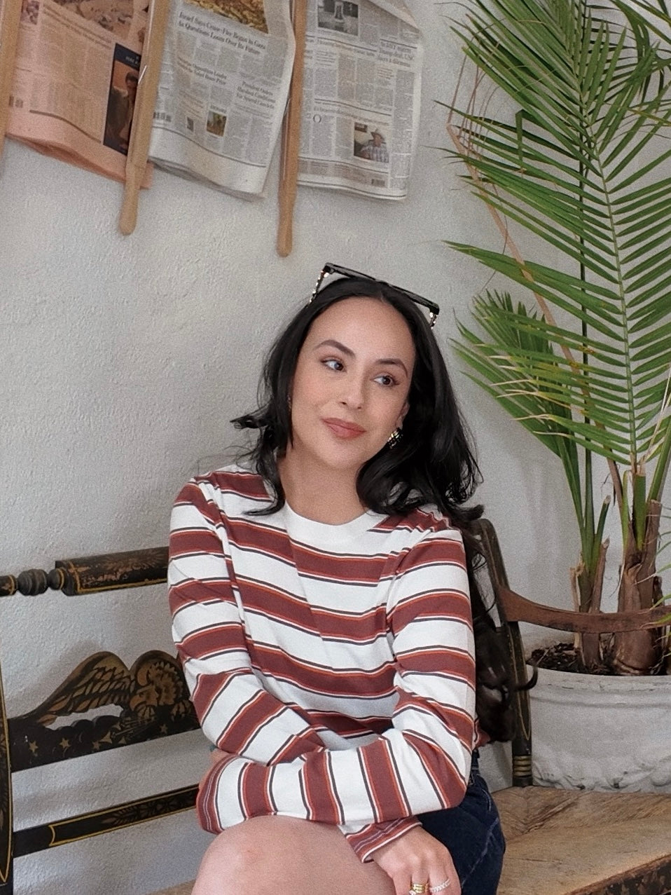 Melville Striped Top - Ivory