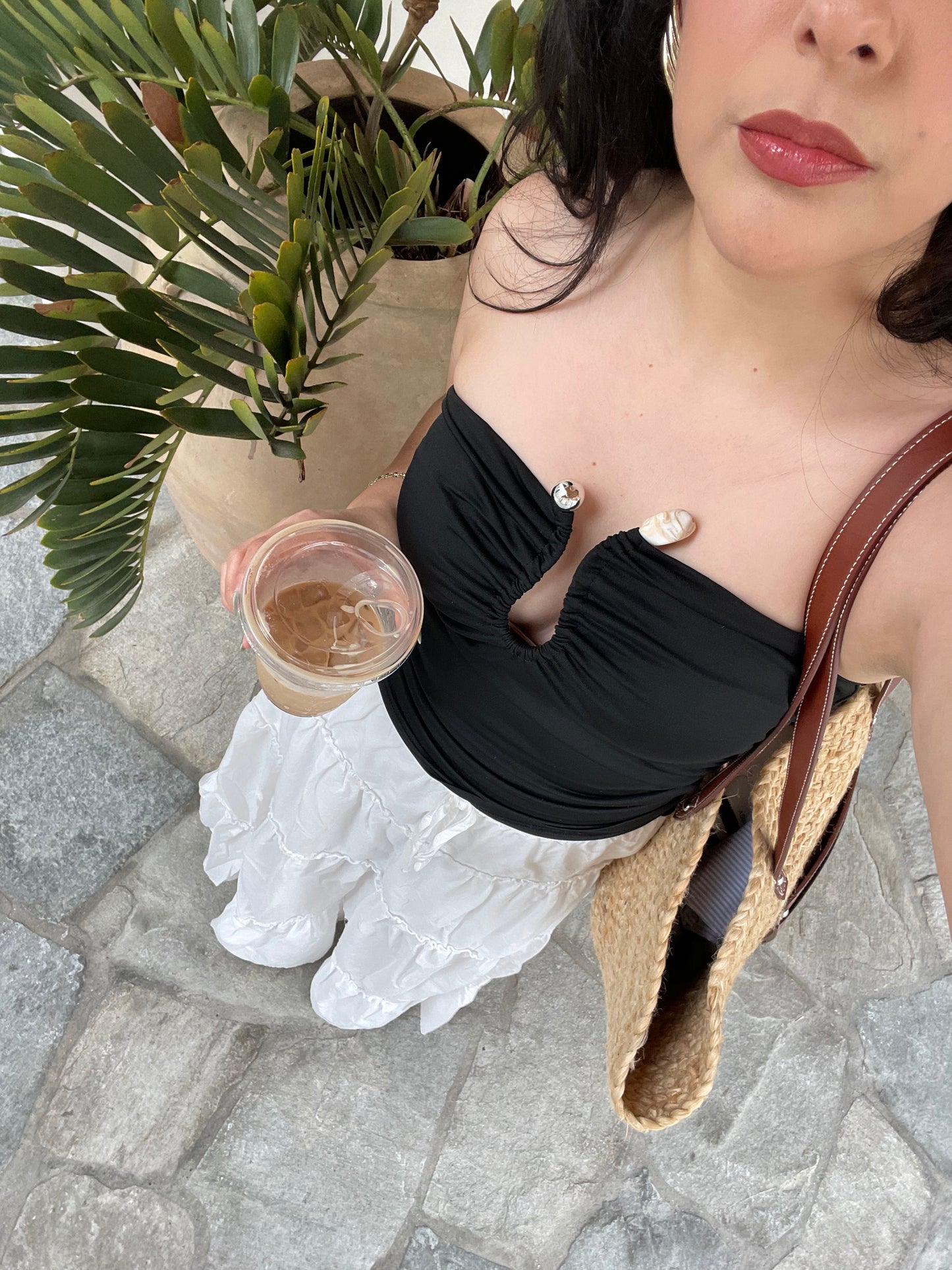 On Rotation Strapless Top