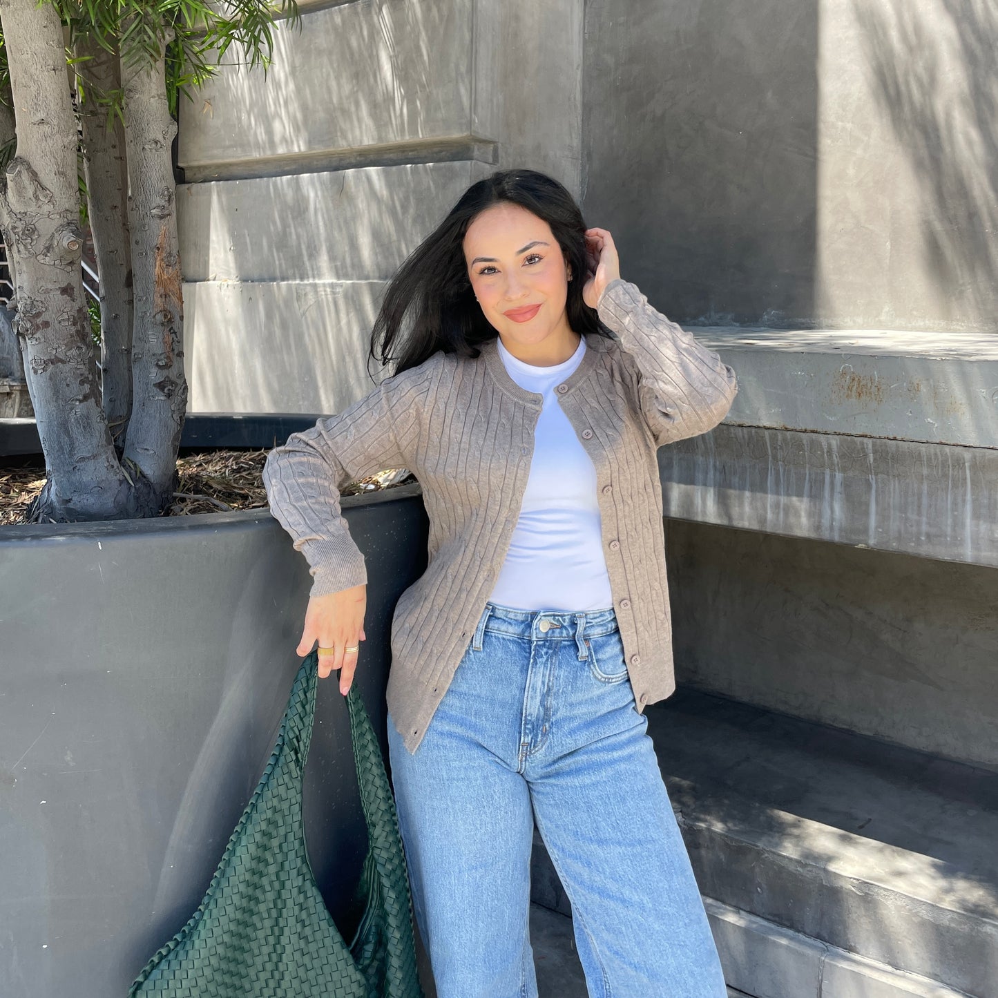 August Cable Knit Cardigan