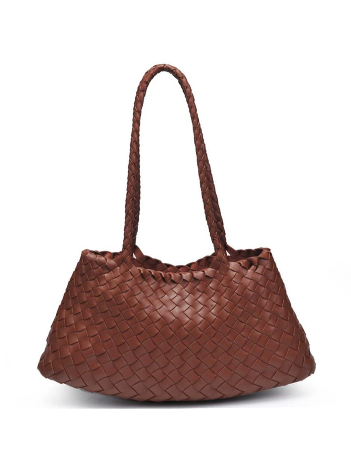 Chestnut Woven Shoulder Bag