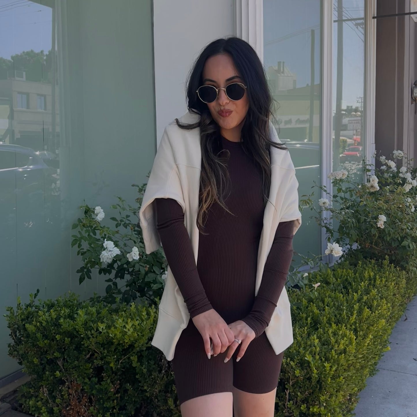 Meet Me at Fig Romper - Chocolate Brown
