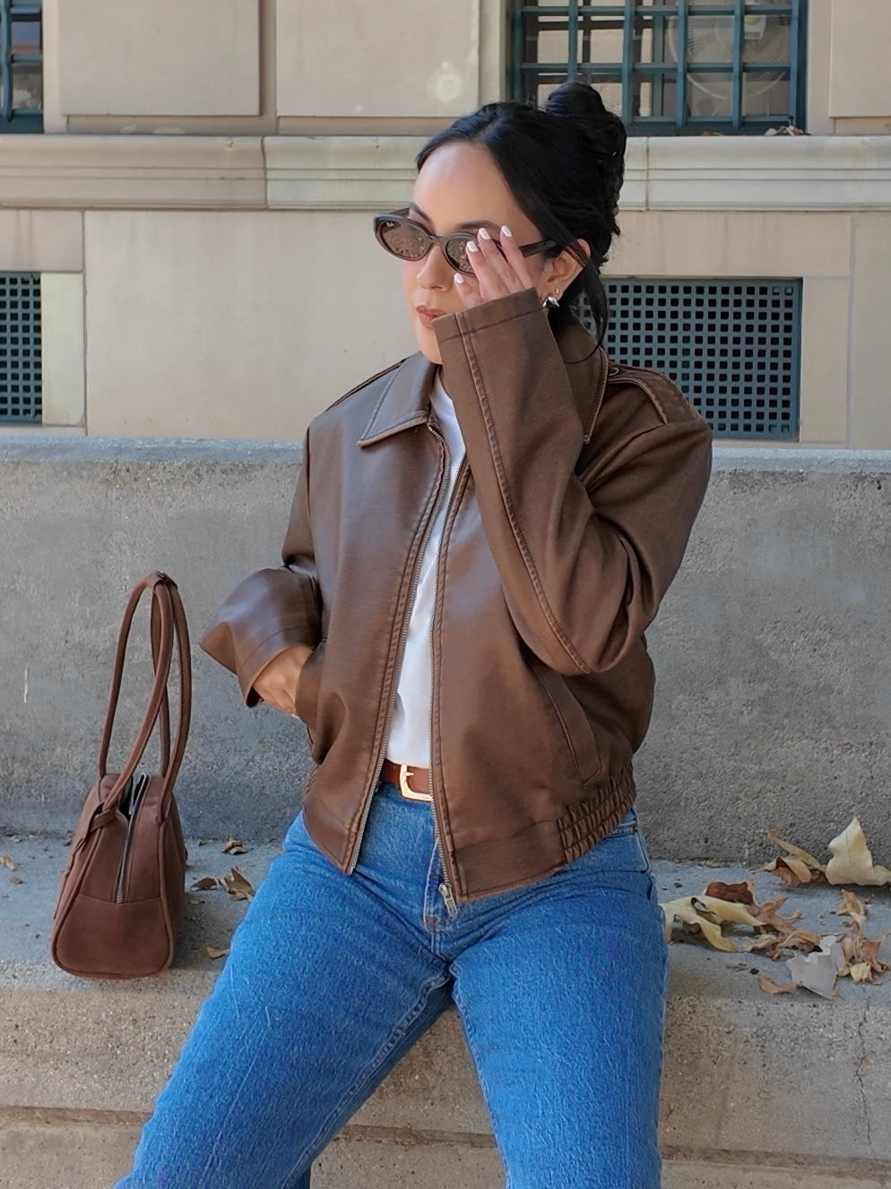 Montie Faux Leather Jacket