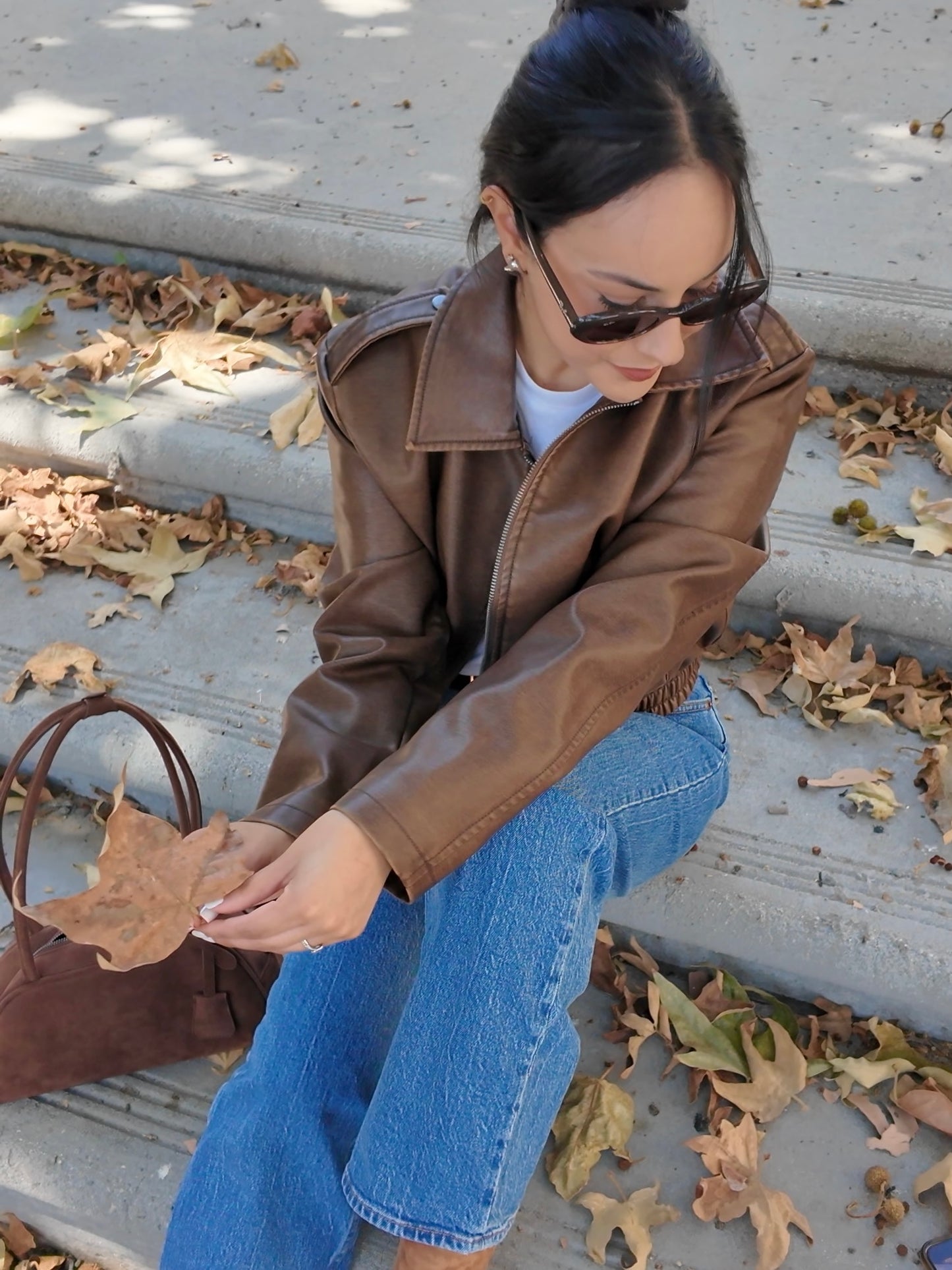 Montie Faux Leather Jacket