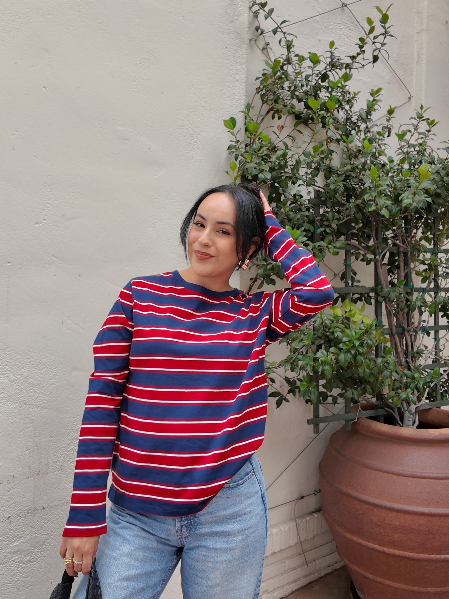 Melville Striped Top - Red