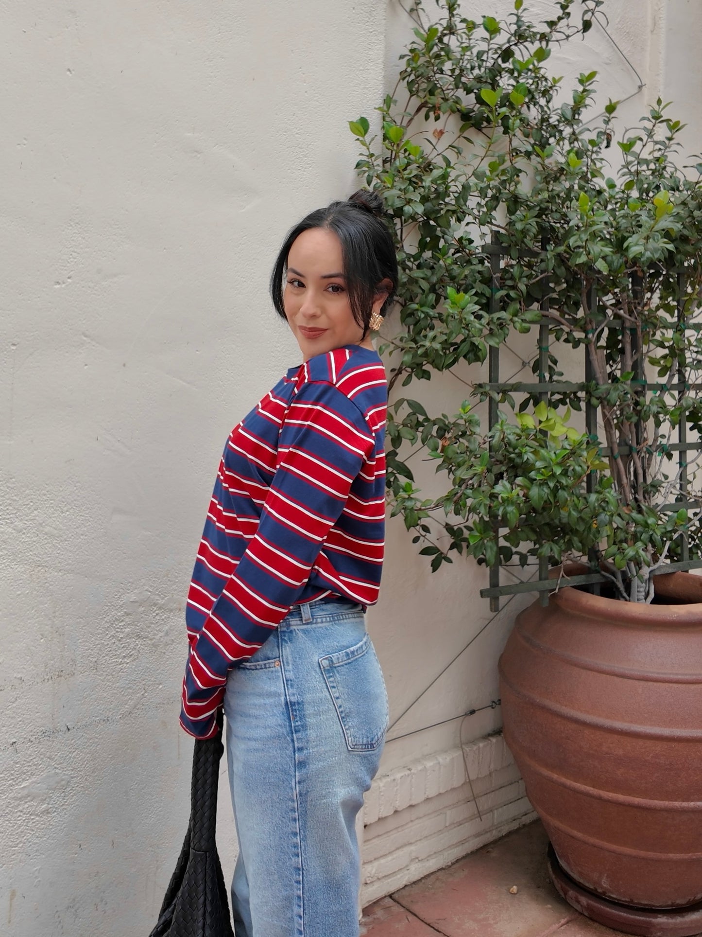 Melville Striped Top - Red