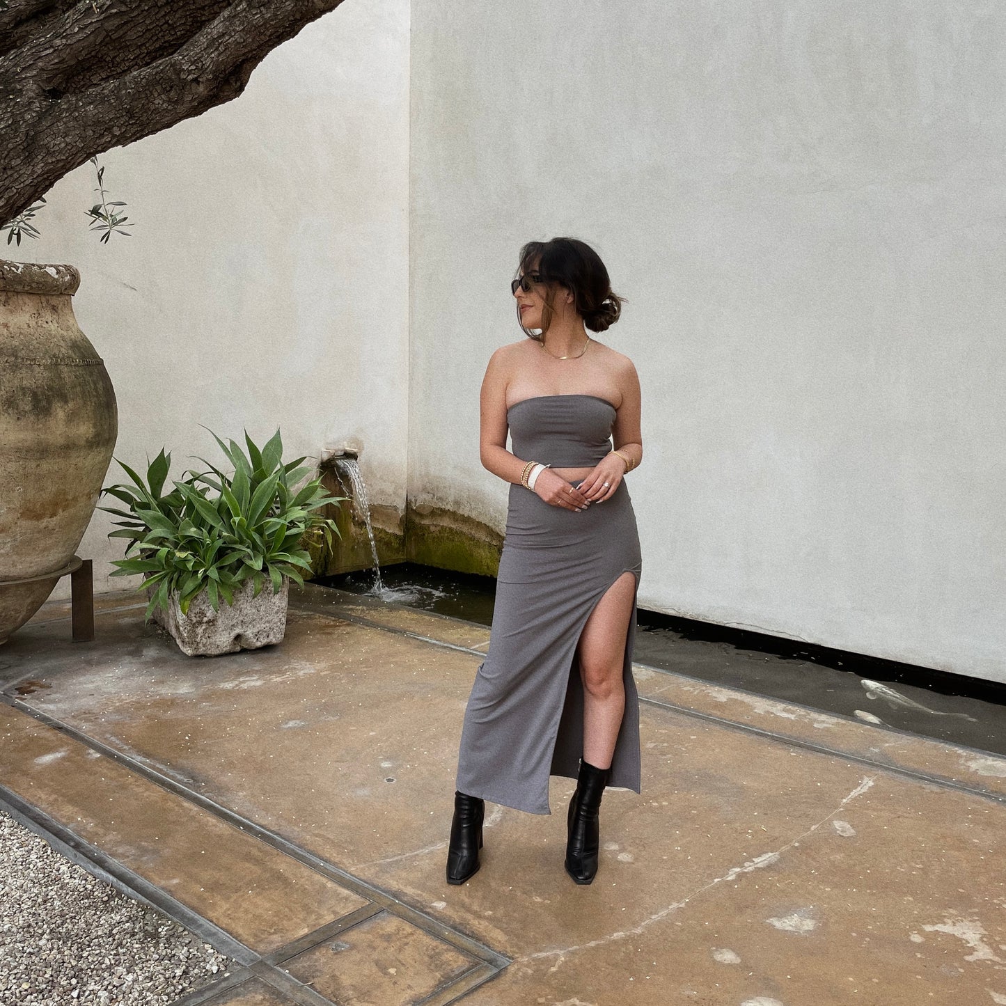 Like Second Skin Two Piece Skirt Set