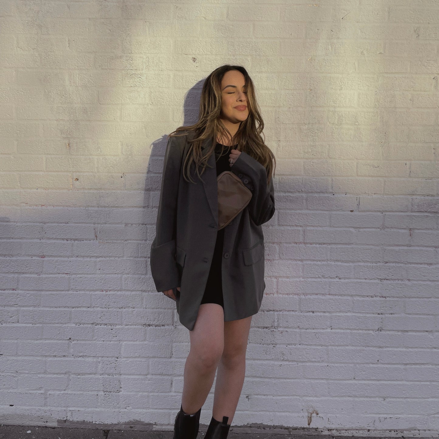 Haute Mess Oversized Blazer - Charcoal