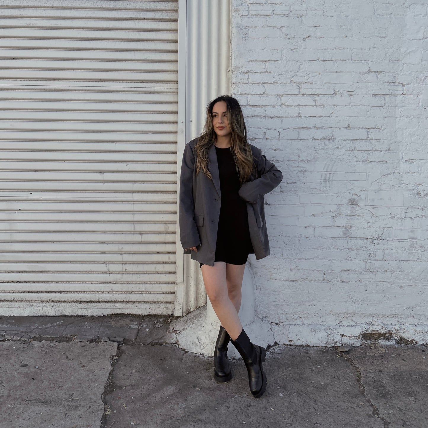 Haute Mess Oversized Blazer - Charcoal