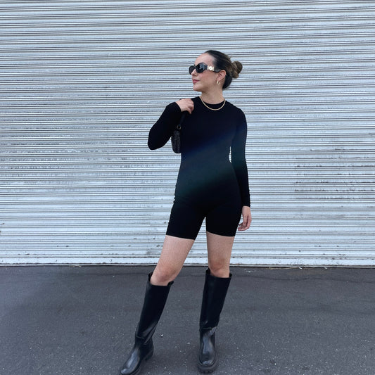 Meet Me at Fig Romper - Black