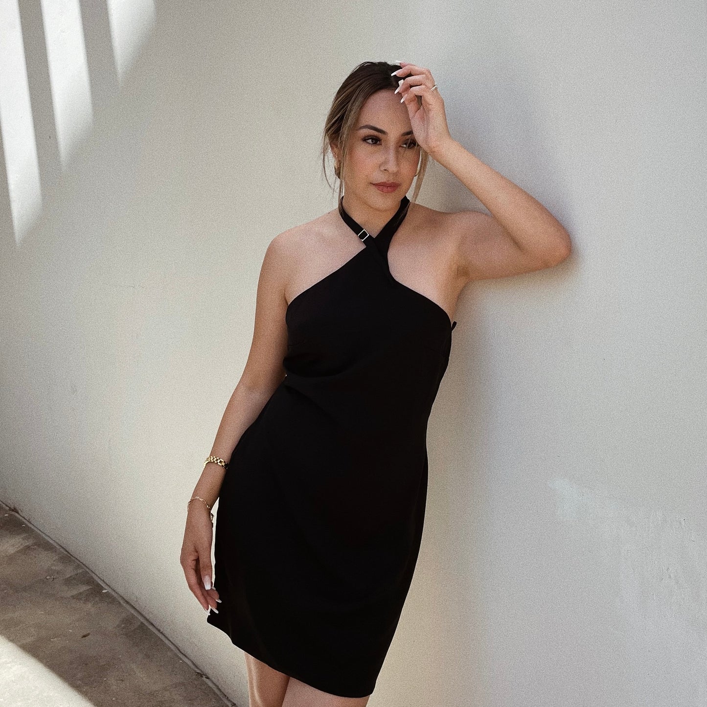 Buckle Up Mini Dress