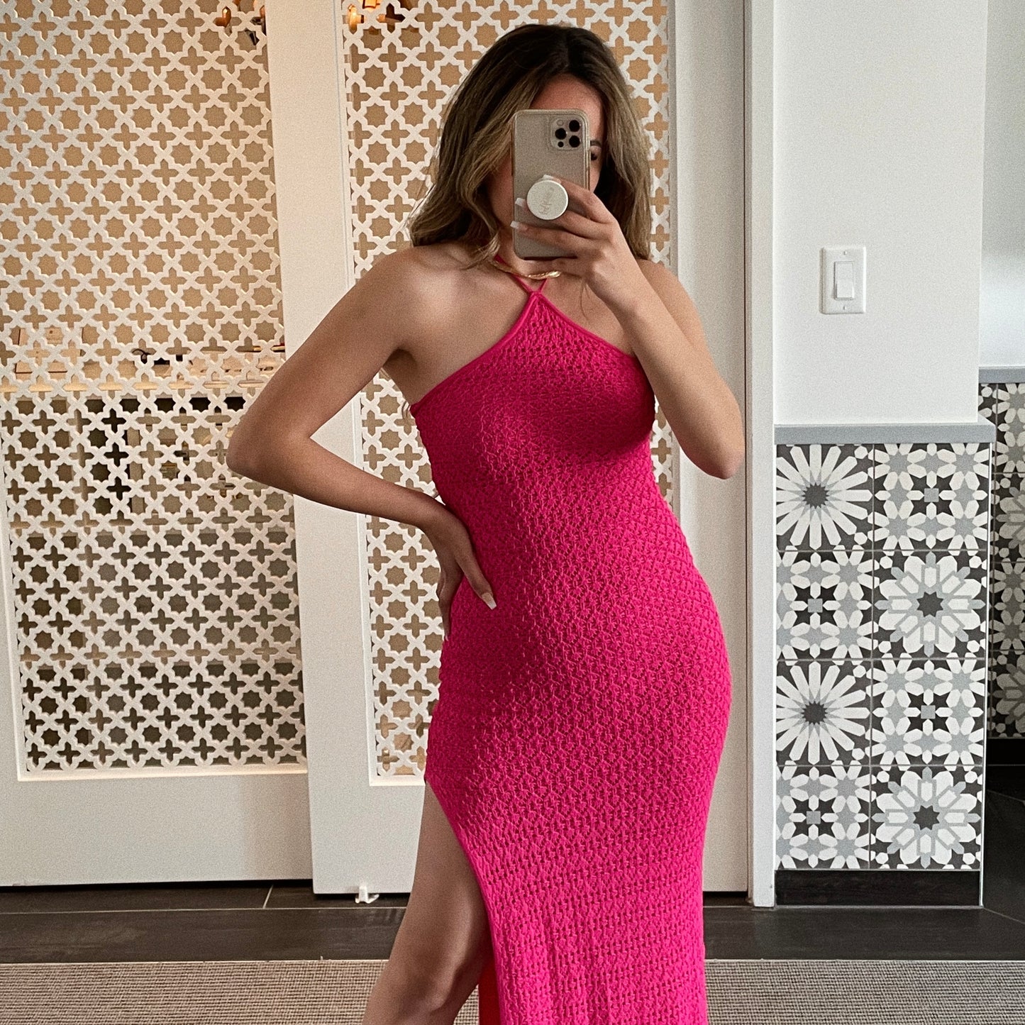 Tropical Fruit Knitted Dress