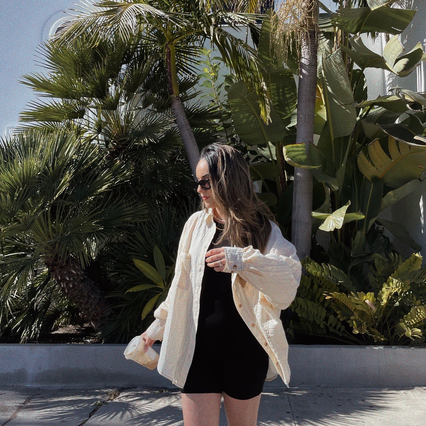Made For U Button Up Top - Beige