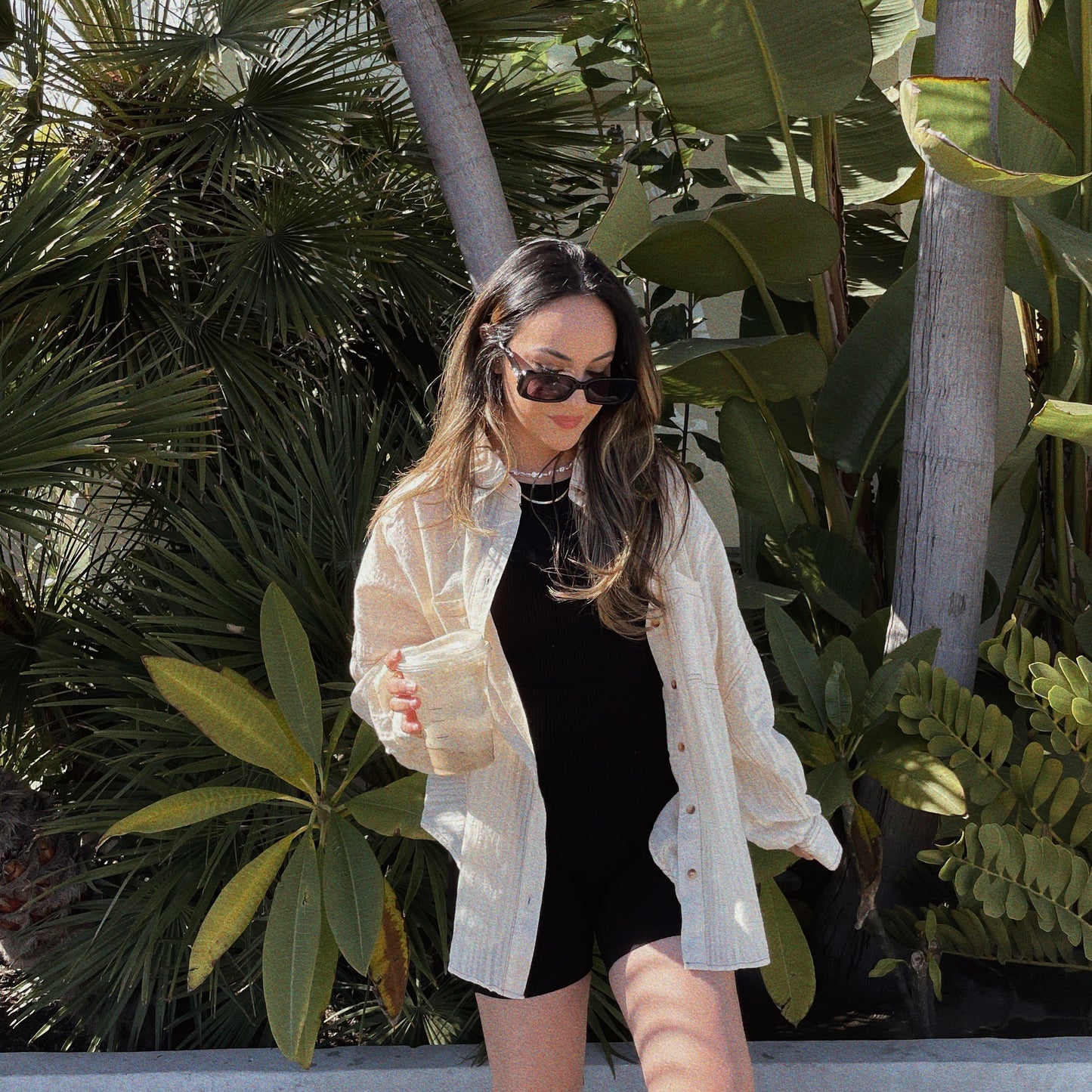 Made For U Button Up Top - Beige