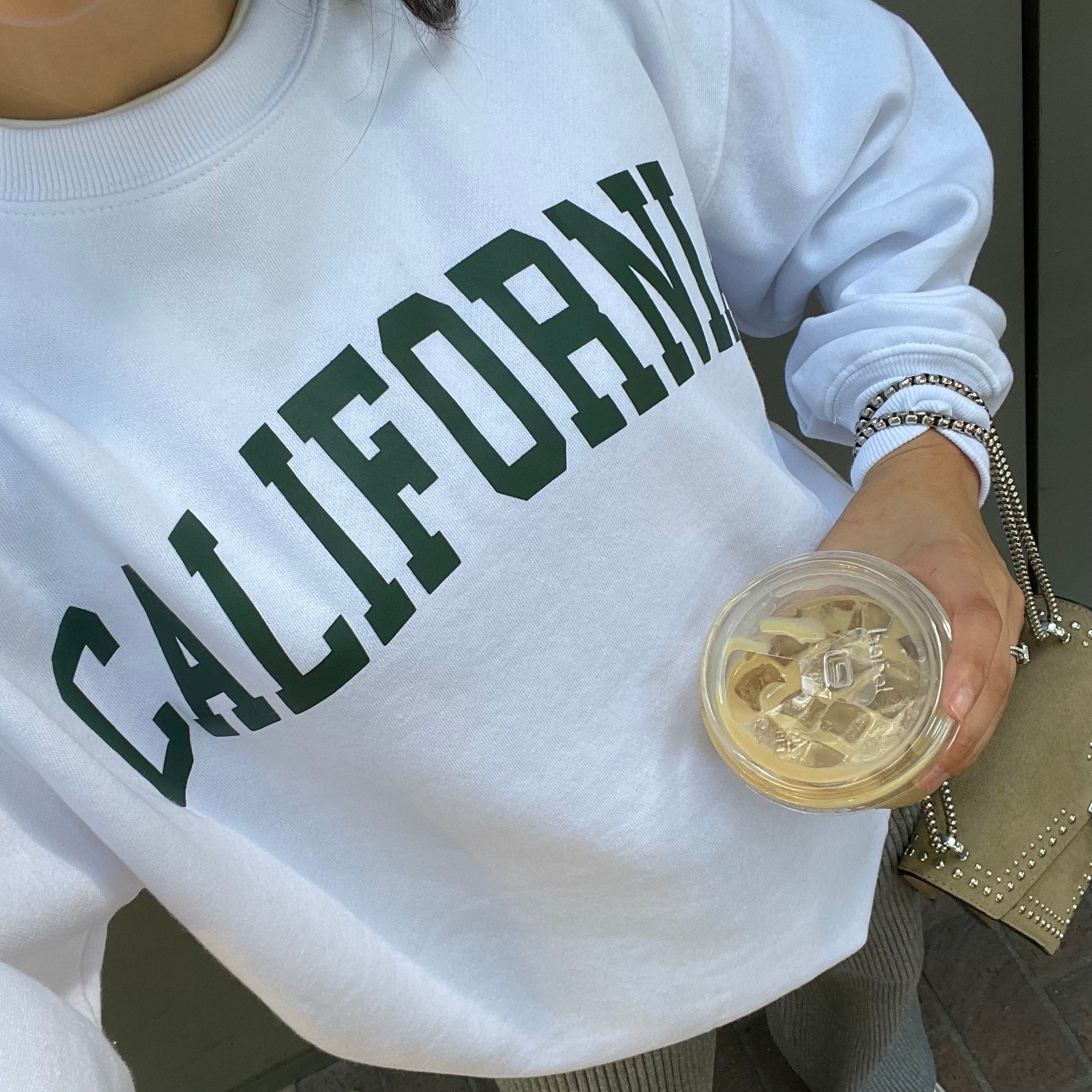 Cali Baby Crewneck Sweater - White