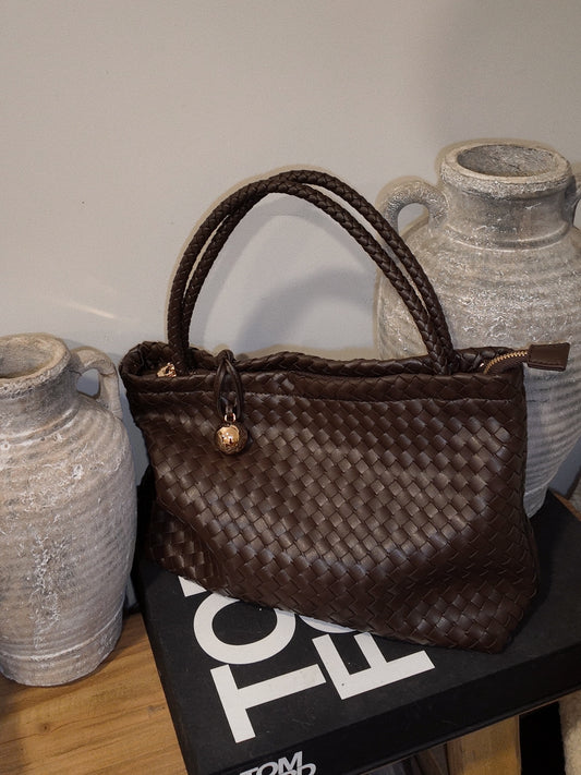 Dark Espresso Woven Bag