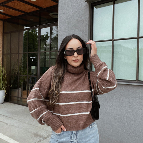 Gilmore Striped Turtleneck Sweater