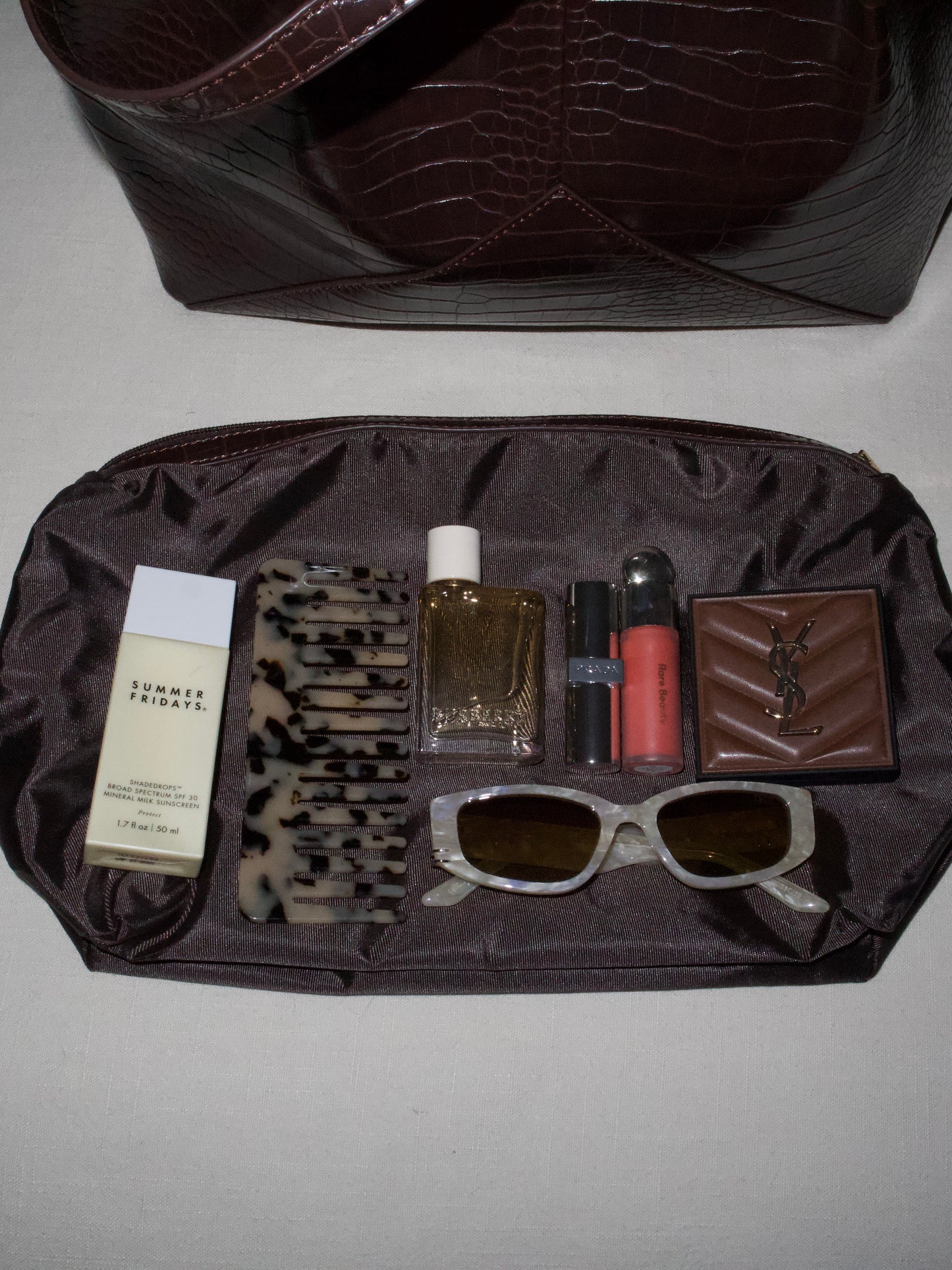 Muse Faux Croc Tote Bag