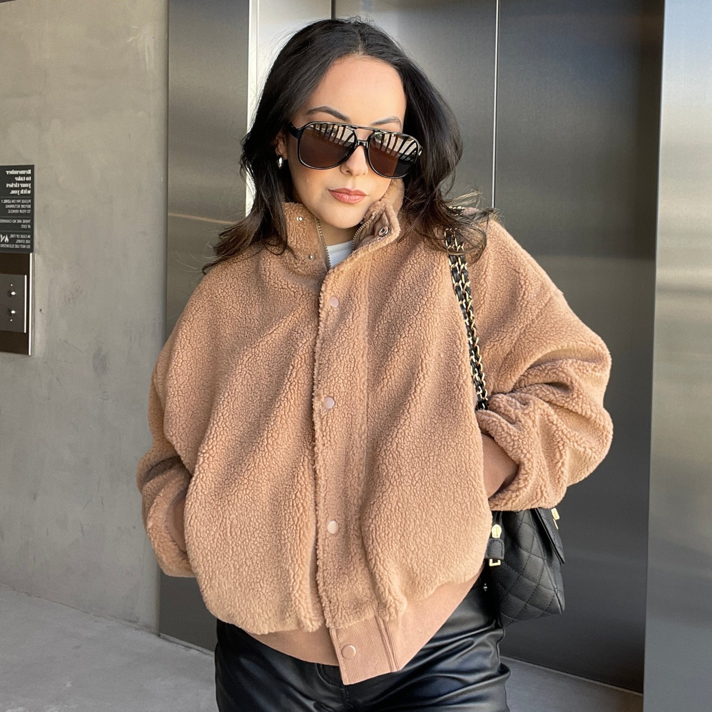 Teddy Sherpa Bomber Jacket