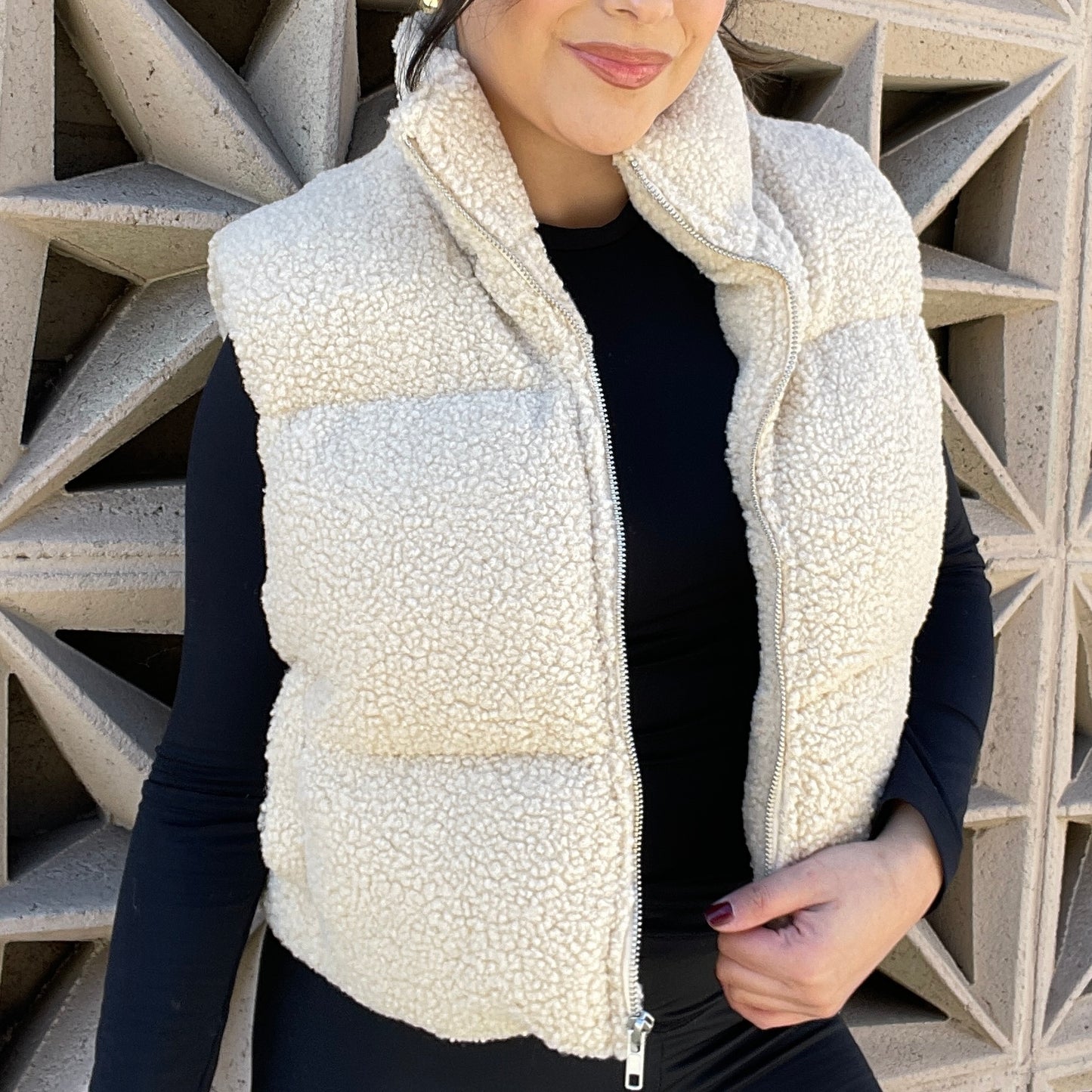 Winter Sherpa Puffer Vest