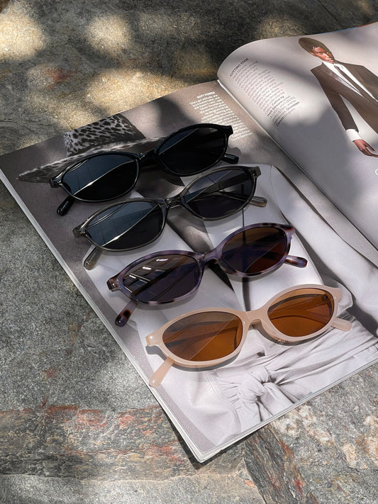 Alana Retro Oval Sunglasses