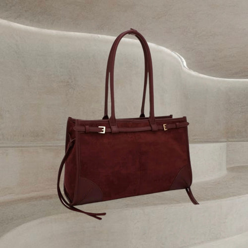 Upper East Suede Bag - Burgundy