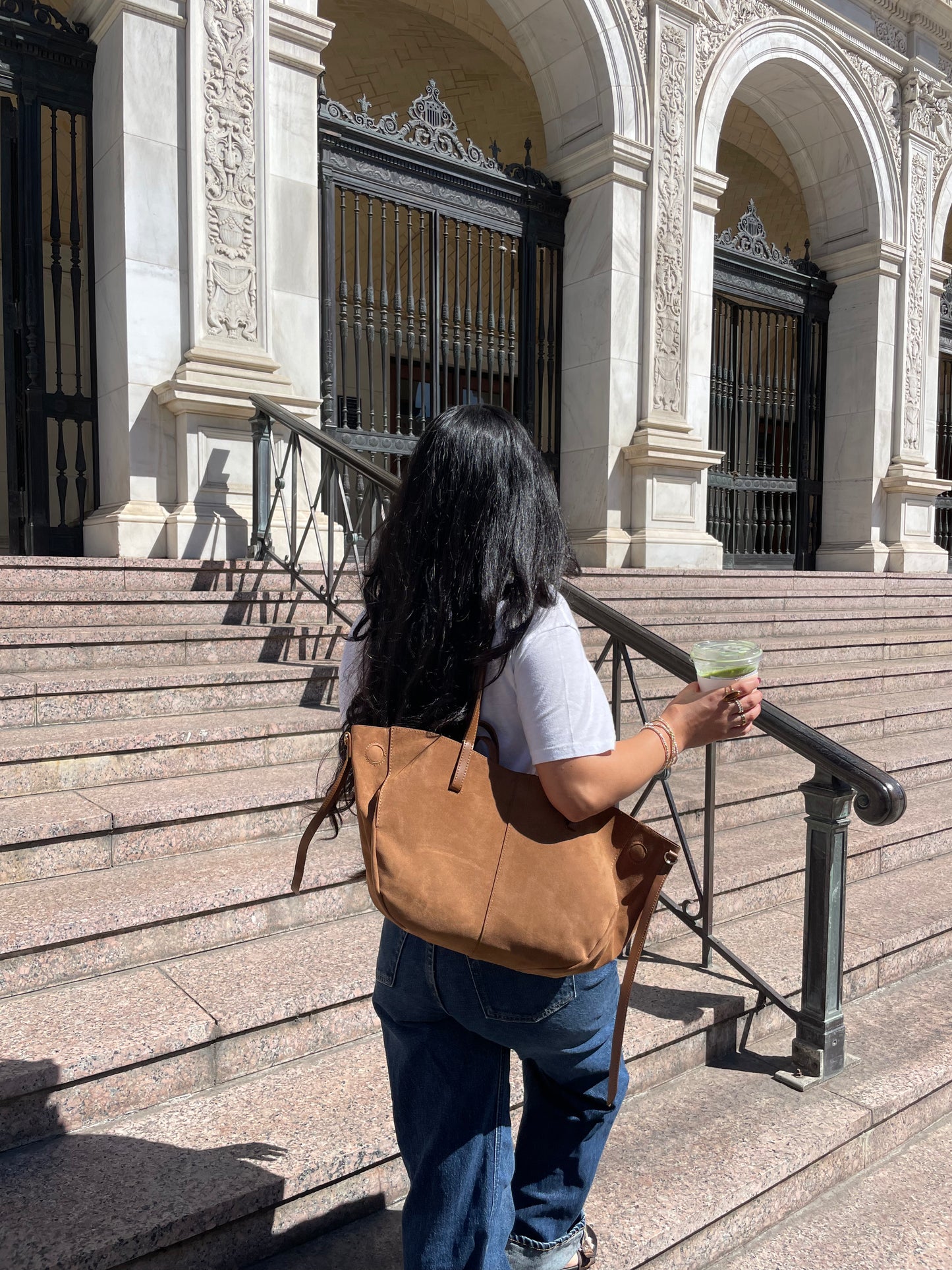 Nala Faux Suede Tote Bag