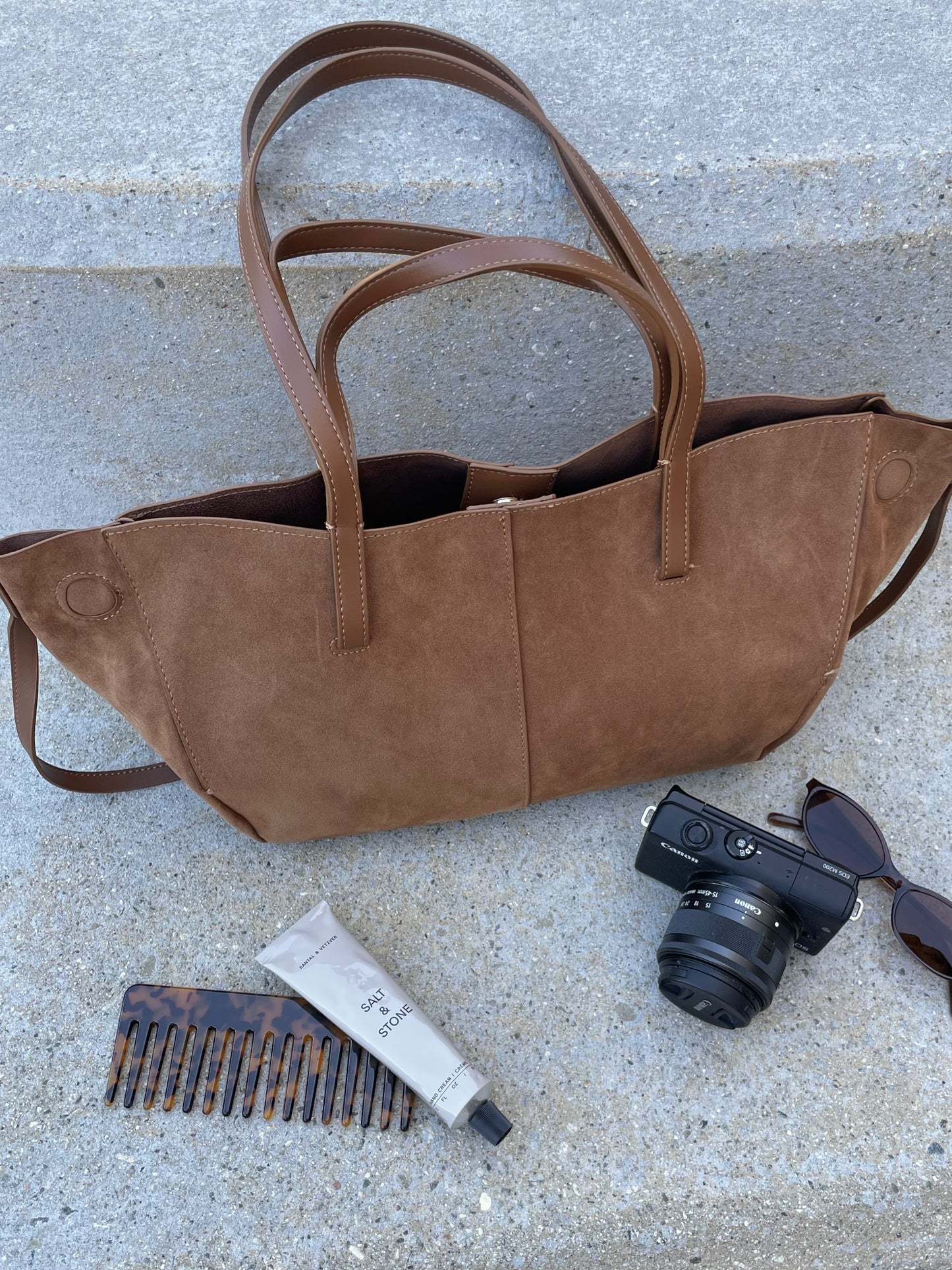 Nala Faux Suede Tote Bag