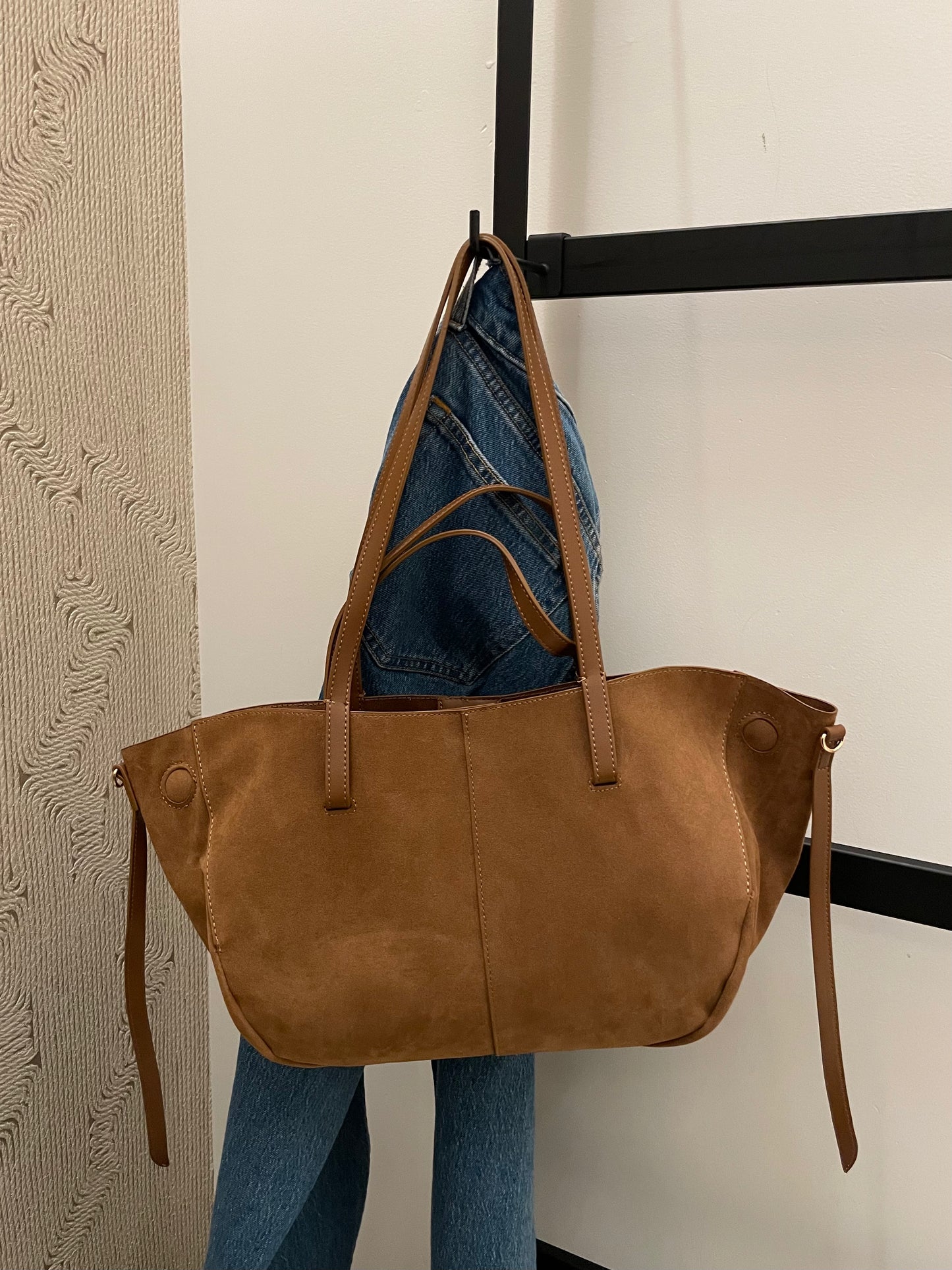 Nala Faux Suede Tote Bag