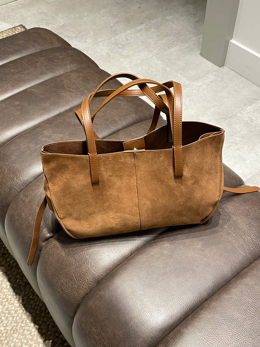 Nala Faux Suede Tote Bag