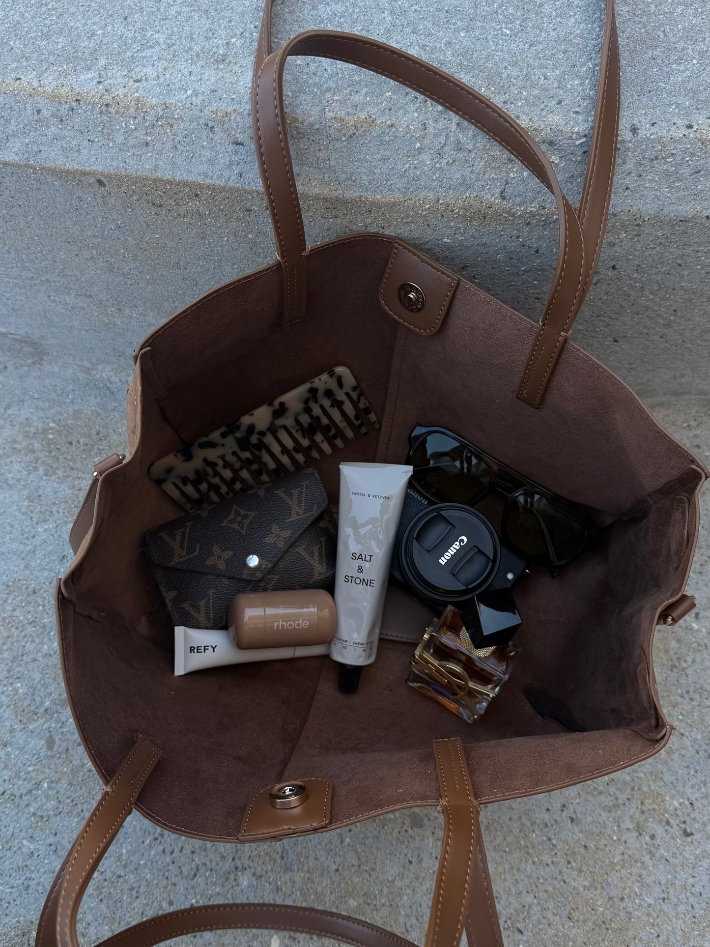 Nala Faux Suede Tote Bag