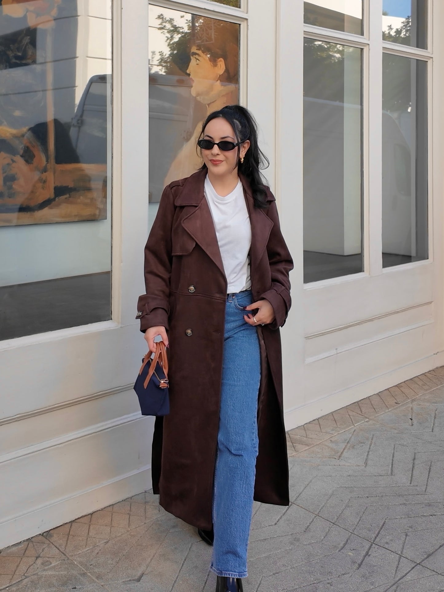Timeless Beauty Suede Trench Coat
