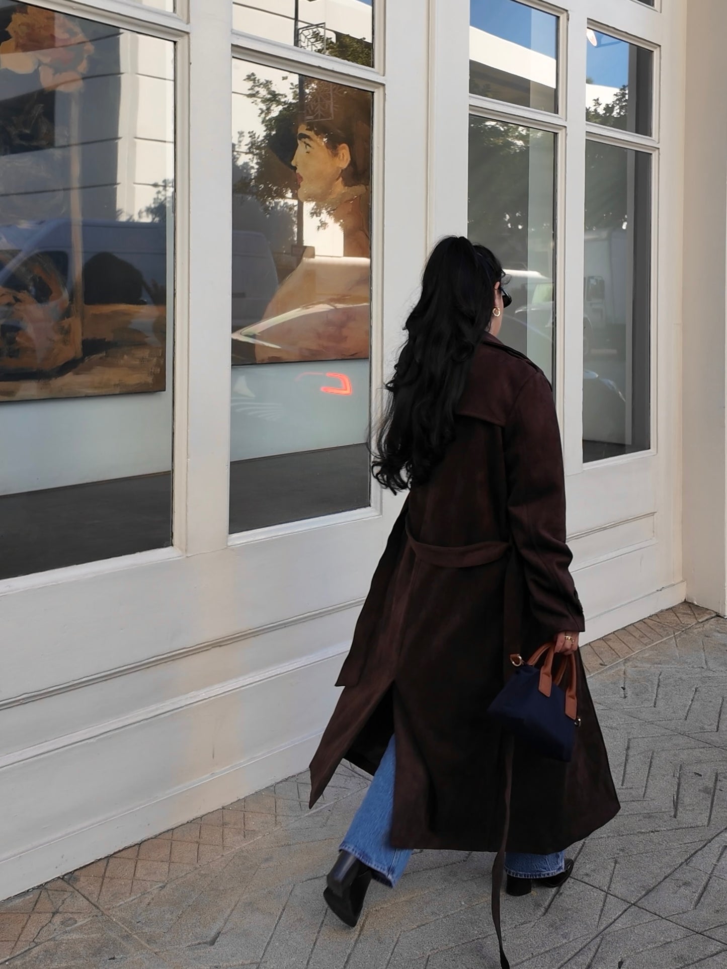 Timeless Beauty Suede Trench Coat