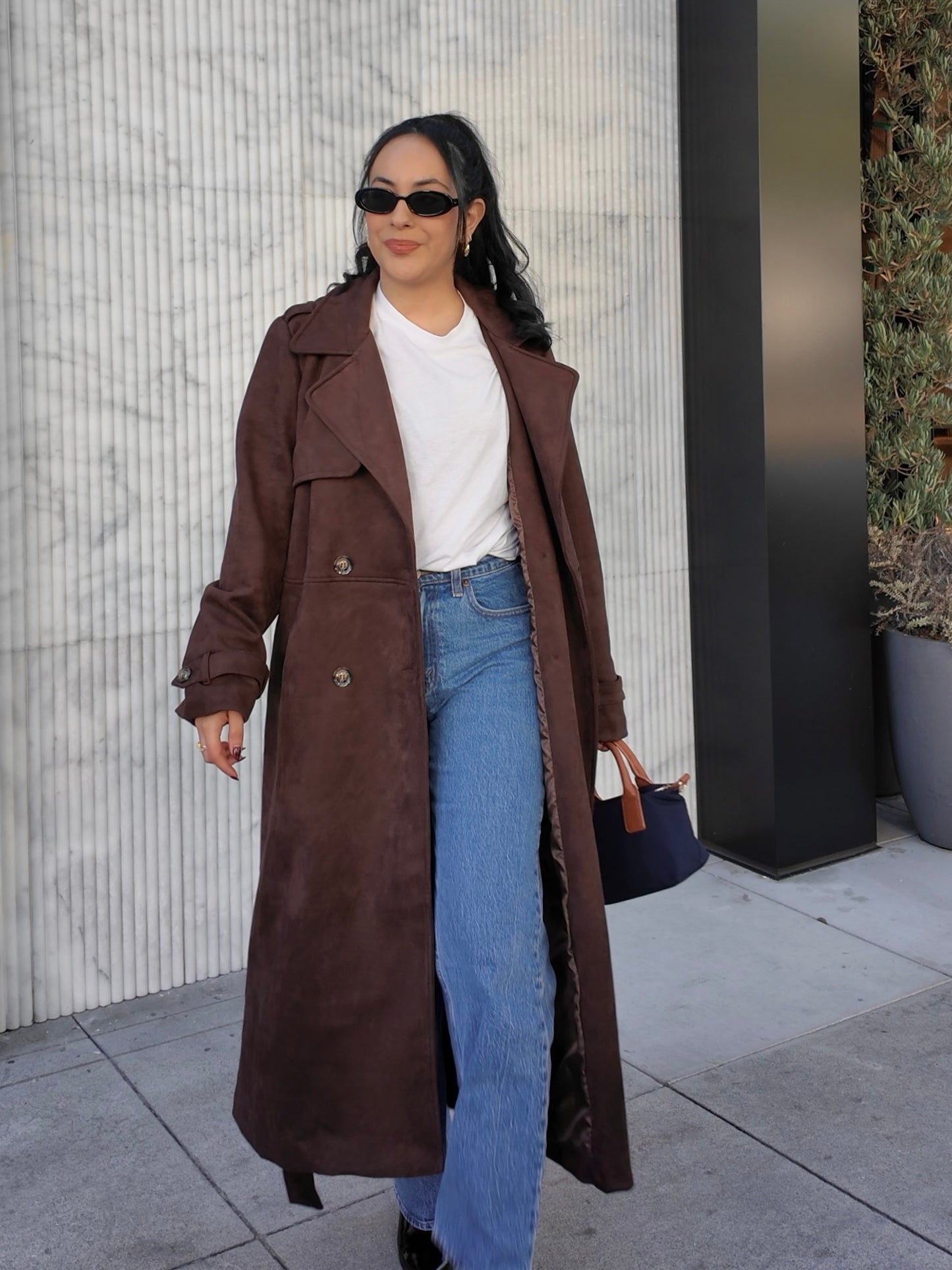 Timeless Beauty Suede Trench Coat
