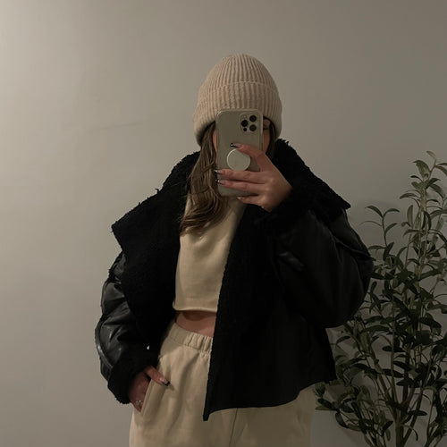 Hailey Era Faux Leather Jacket - Black